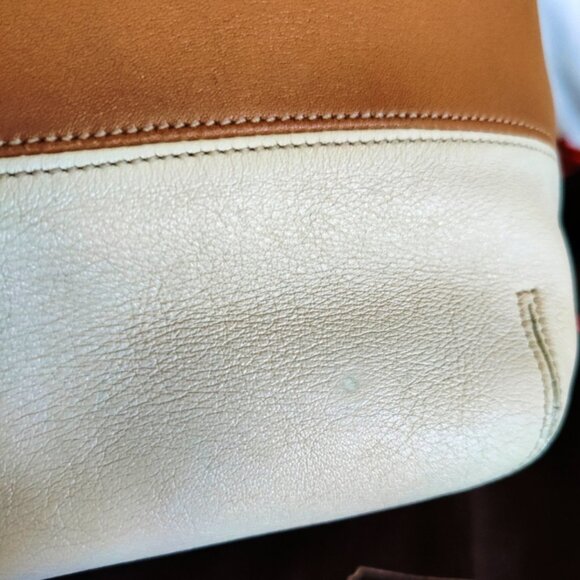 Coach Vintage Rugby Stripe Leather Duffle Sac Bucket Bag w/Matching Wristlet EUC - Picture 15 of 16